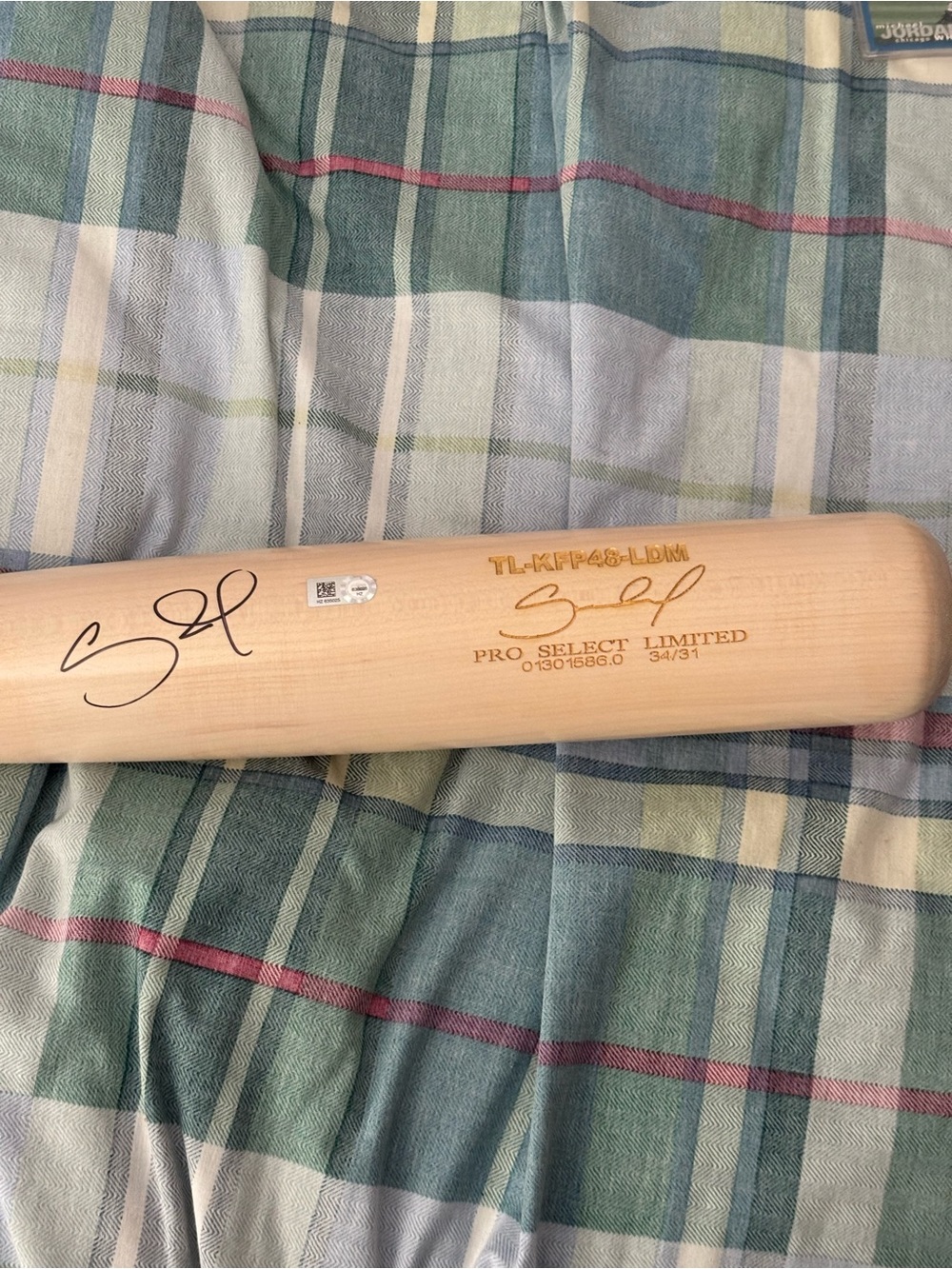 2015 Red Sox ST Signing Pablo Sandoval Autographed Tucci Bat 31/34 MLB Authentic